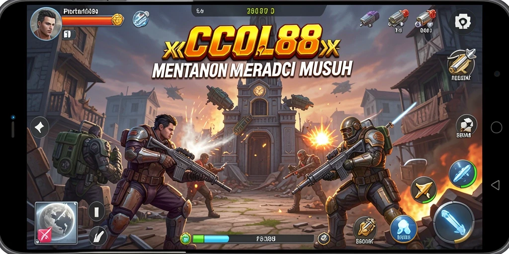Gameplay COCOL88 menampilkan menara pertahanan yang berstrategi menghadapi gelombang musuh.
