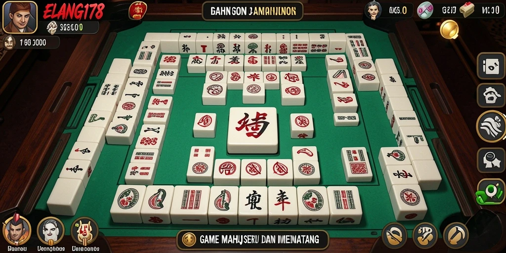 Tampilan screenshot utama ELANG178 dengan gameplay Mahjong yang menarik.