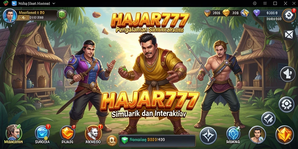 Screenshot gameplay HAJAR777 menampilkan kebebasan eksplorasi dan interaksi.