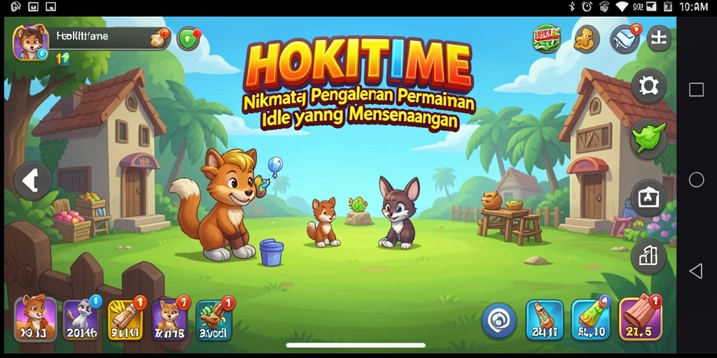 Screenshot gameplay HOKITIME yang menarik dan santai.