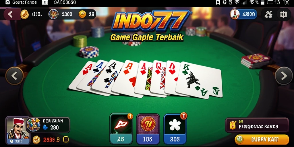 Tampilan gameplay Gaple yang seru dan interaktif di INDO777.