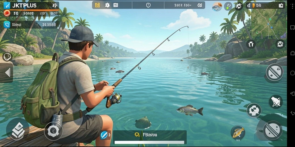 Tangkapan ikan yang menakjubkan dalam gameplay JKTPLUS.