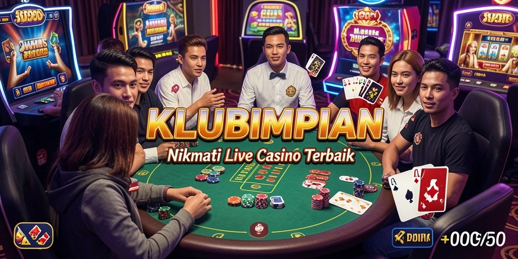 Tampilan gameplay Live Casino yang mengasyikkan di KLUBIMPIAN.