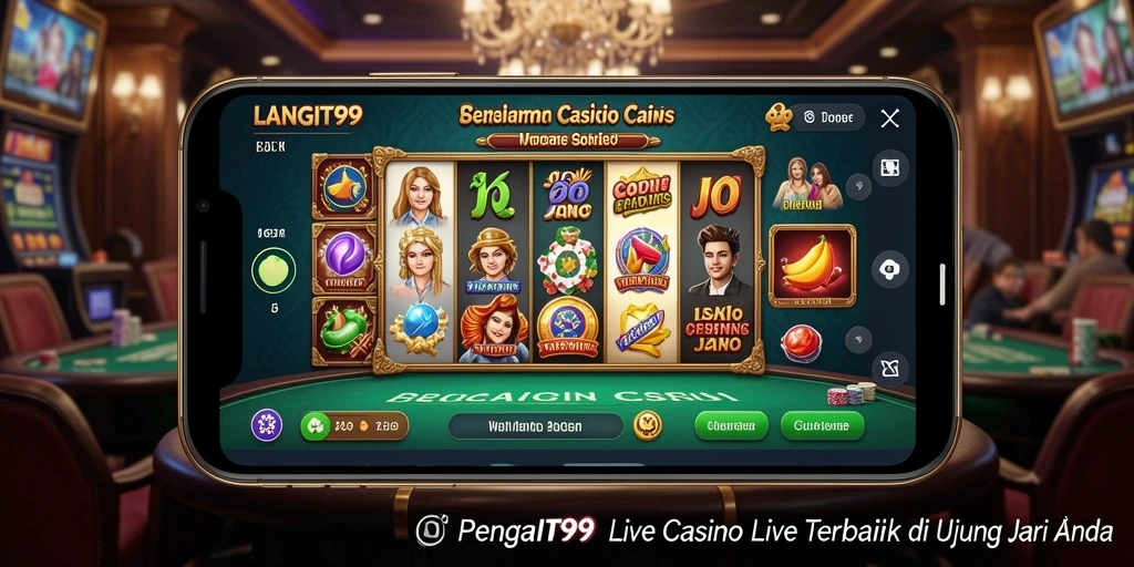 Gameplay Live Casino LANGIT99 dengan dealer profesional.