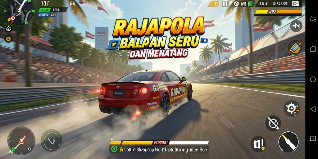 Gameplay seru RAJAPOLA dalam balapan menantang.