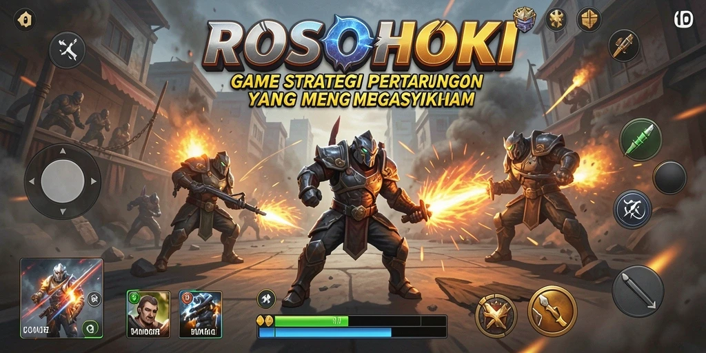 Tampilan gameplay mendebarkan dalam ROSOHOKI dengan strategi yang intens.