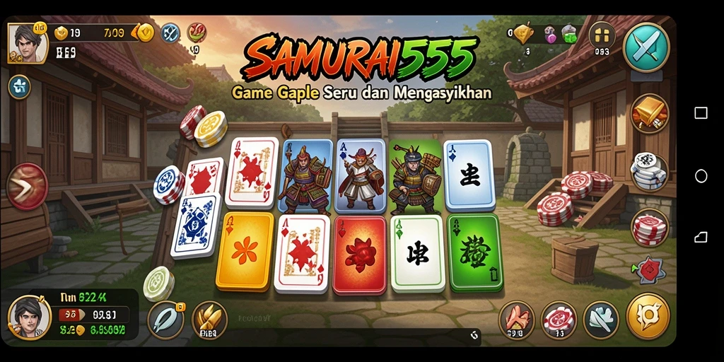 Tampilan permainan Gaple di SAMURAI555 yang penuh warna dan menarik.