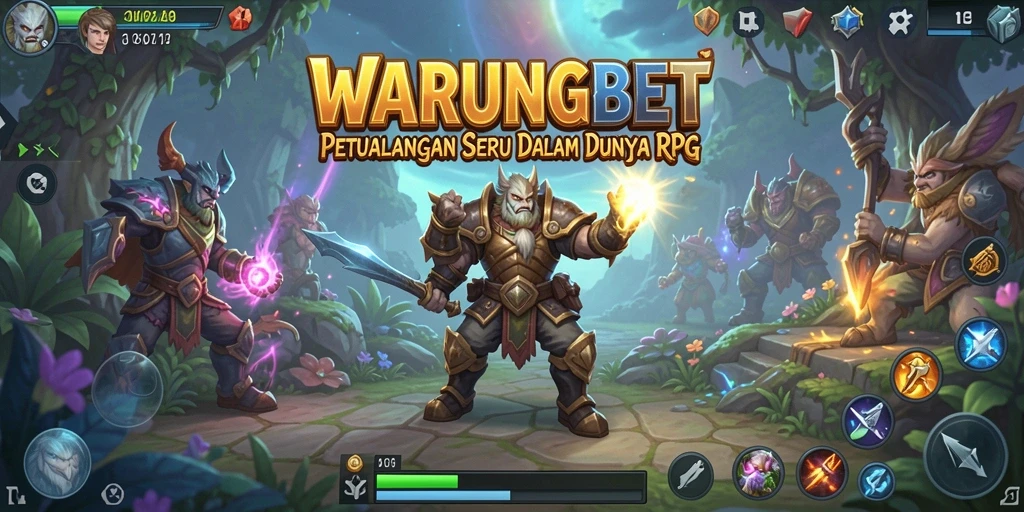 Tampilan dinamis gameplay RPG di WARUNGBET yang menawan.